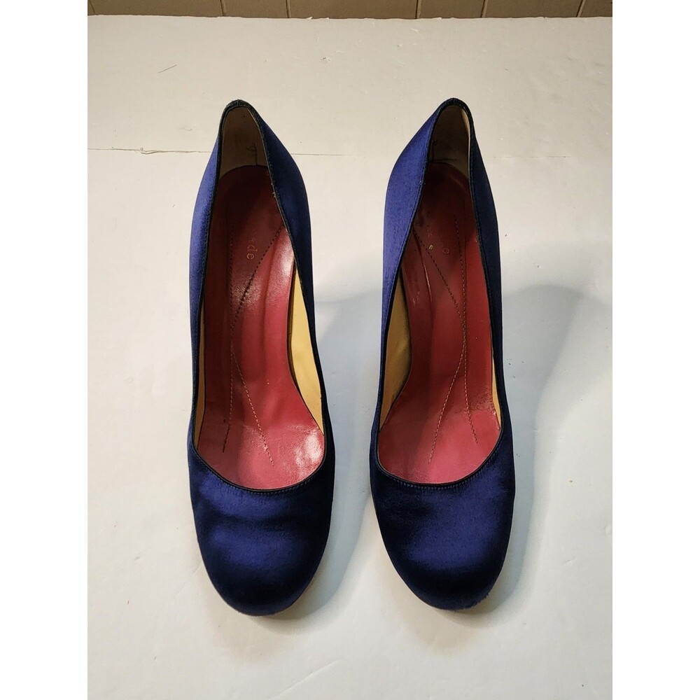 Kate Spade New York Something Blue Sapphire Satin Pumps Womens 8 Party Wedding